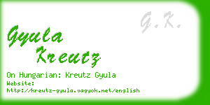 gyula kreutz business card